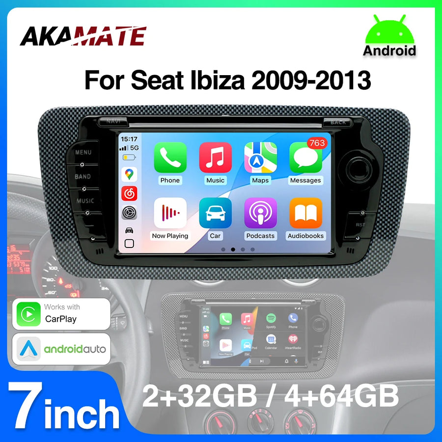 7in Android Head Unit GPS for Seat Ibiza 2009-2013 Android Head Unit AKAMATE