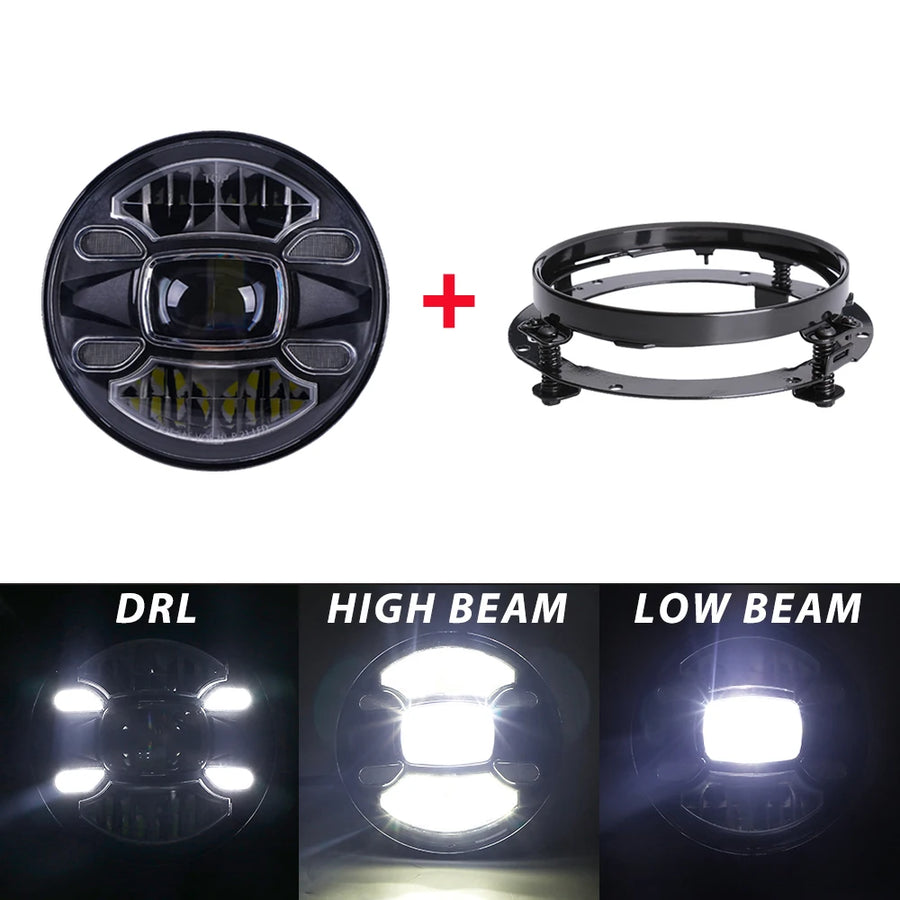 7" LED Headlight for Harley Motorcycles LED Headlight ANGLELITE