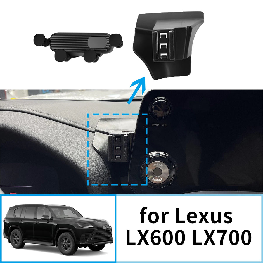 Smart Wireless Charging Phone Mount for Lexus LX 600 2022–2024 Car Phone Holder OEM
