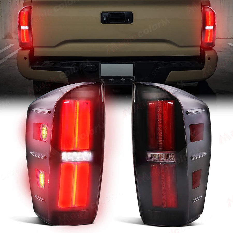 Smoked LED Tail Lights for Toyota Tacoma 2016-2023 LED Ambient Light MAGIC COLORM
