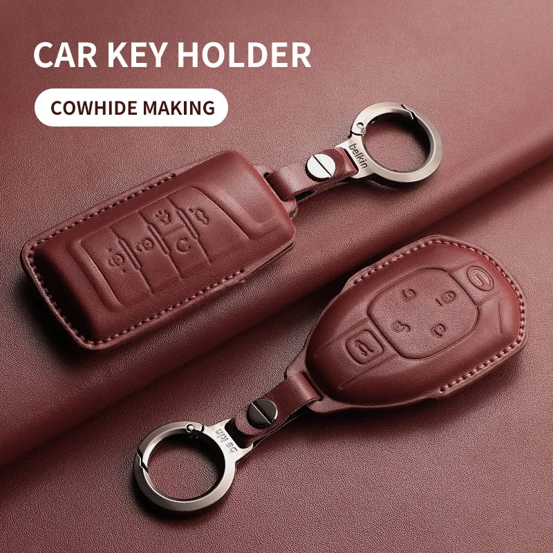 Leather Car Key Case Cover For GAC Trumpchi GA6 SGS7 GA4 GS5 GS3 GS4 GM8 GA3 Legend GS8 Empow J14 J15 J16 J11 J12 J13 Keychai