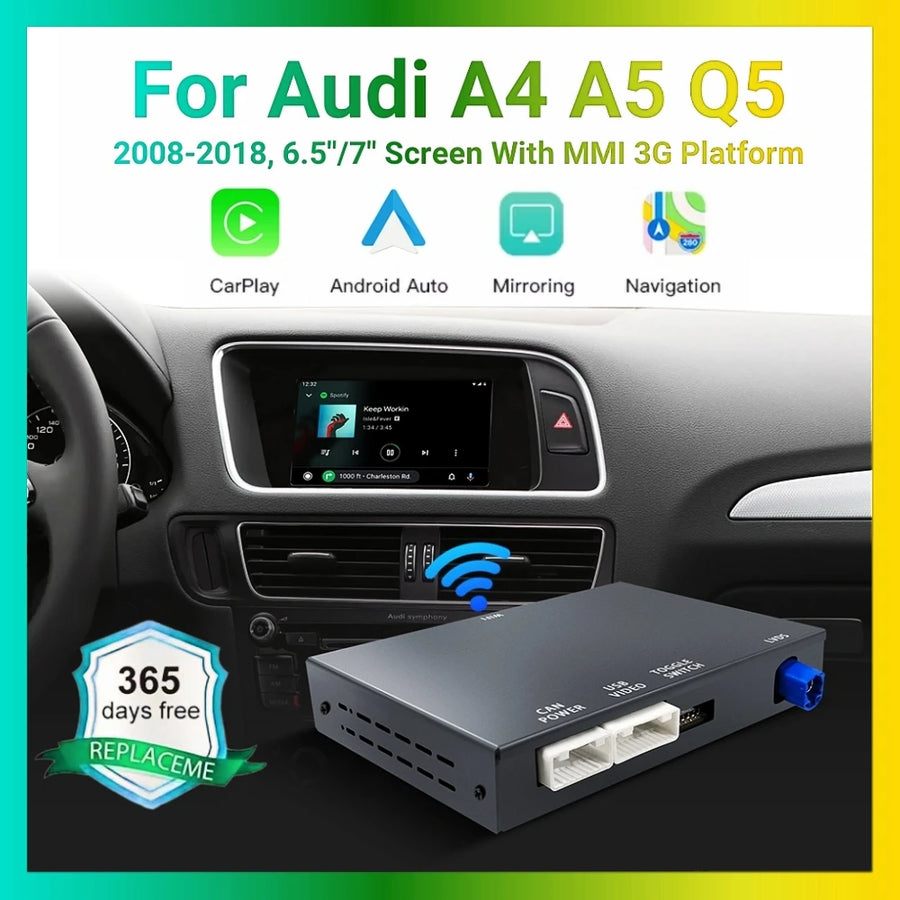 Wireless CarPlay Android Auto Retrofit Module for Audi CarPlay Retrofit Module ANYFAR