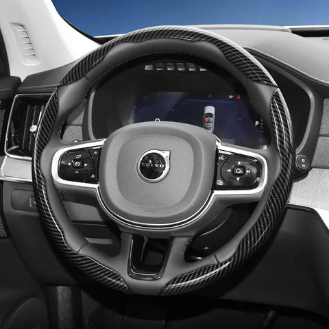 Carbon Fiber Texture Wheel Cover for Volvo XC60 Car Interior Accessory Hocasen