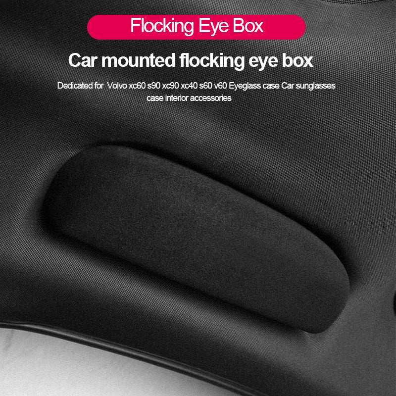 Car Glasses Case for Volvo XC60 S90 XC90 Flocking Car Interior Accessory LINGLUYANG