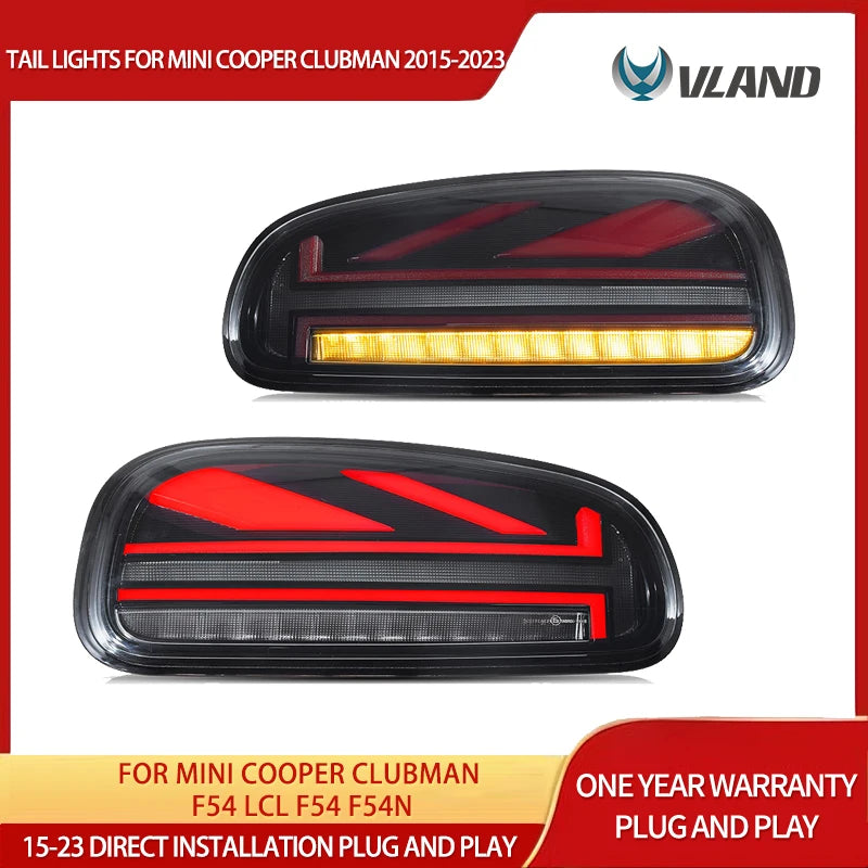 Vland Dynamic LED Tail Lights Mini Clubman 15-23 Car Interior Accessory Vland