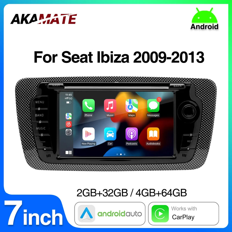 Android Head Unit CarPlay Stereo for Seat Ibiza 2009-2013 Android Head Unit AKAMATE