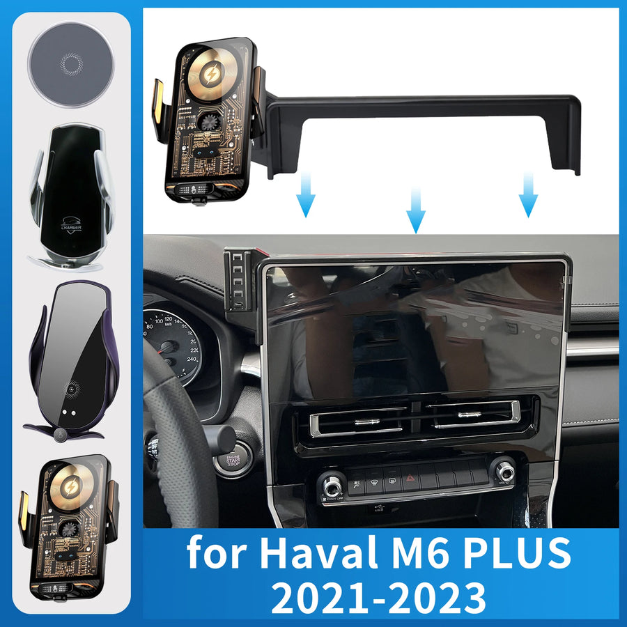 Wireless Charging Phone Holder for Haval M6 Plus 2021–2023 Car Phone Holder CATUSIKI
