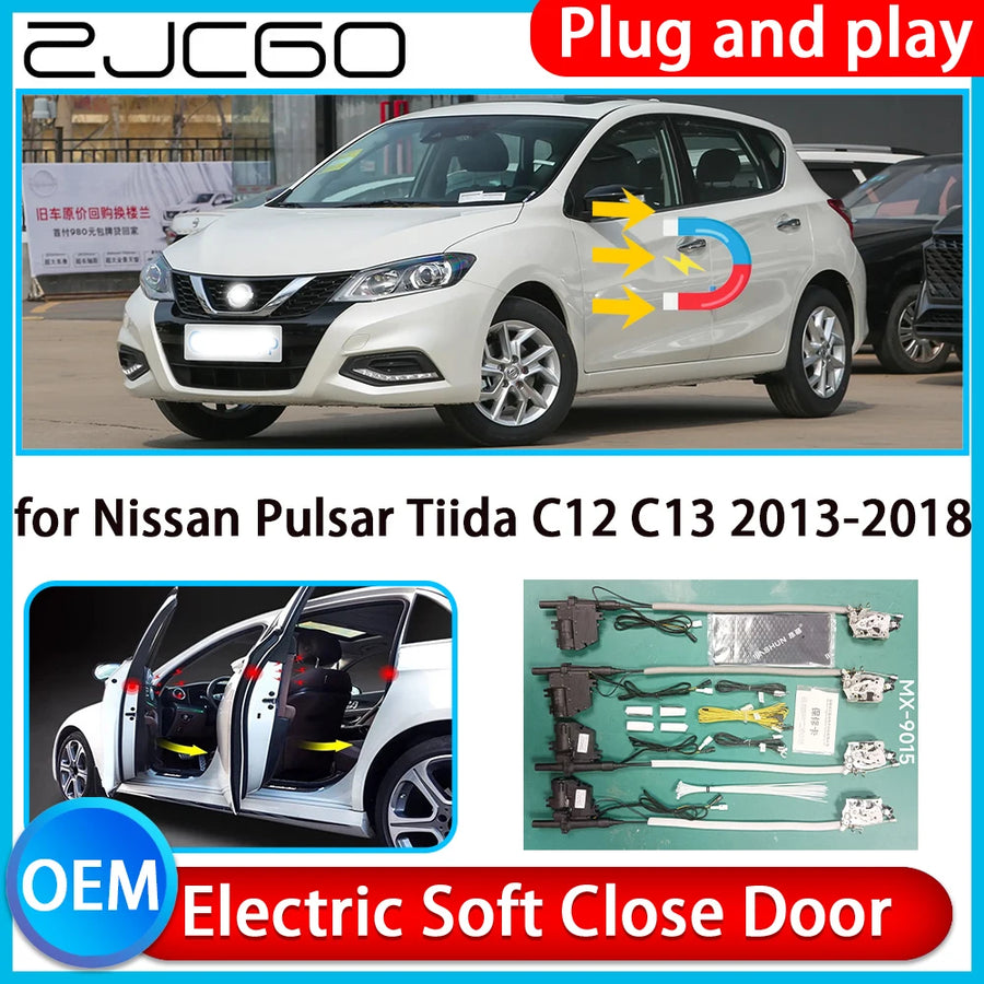 Electric Soft Close Door Kit for Nissan Pulsar Tiida 2013–2018 Car Interior Accessory ZJCGO