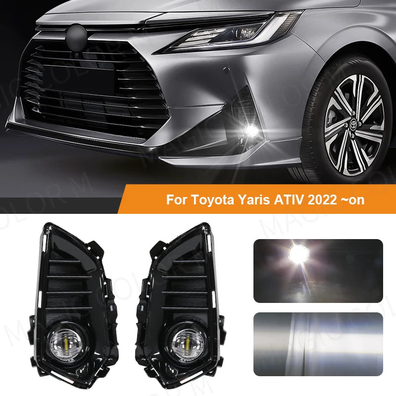 LED Fog Lamp Kit for Toyota Yaris Ativ 2022 Car Interior Accessory MAGIC COLORM