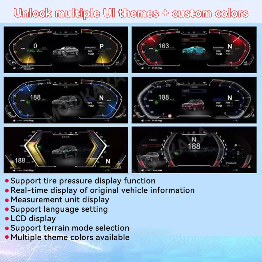 12.3" Digital Instrument Cluster for BMW 3 Series F34 2013–2020 Car Interior Accessory Aotsr