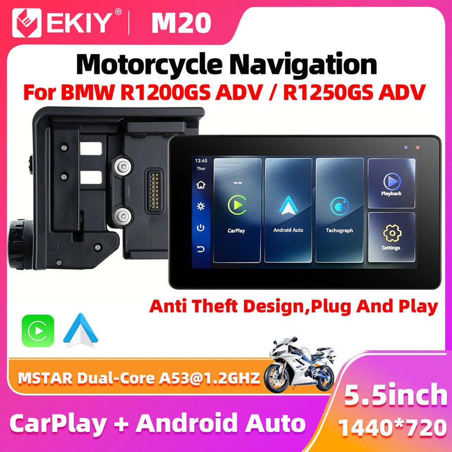 GPS Navigation Screen for BMW R1200GS R1250GS Android Head Unit EKIY