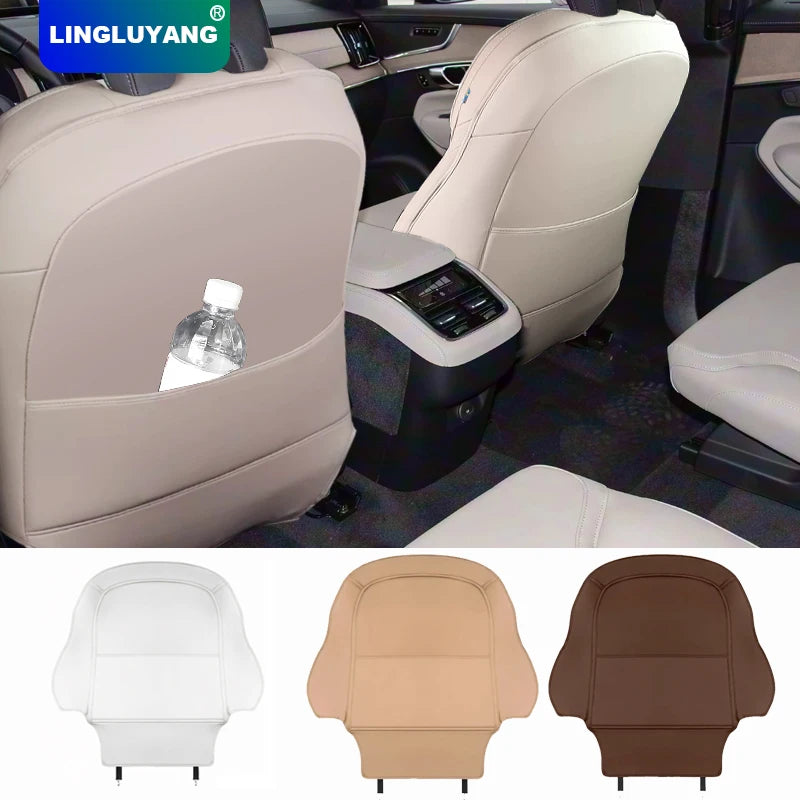 PU Leather Seatback Protectors for Volvo Models Car Interior Accessory LINGLUYANG