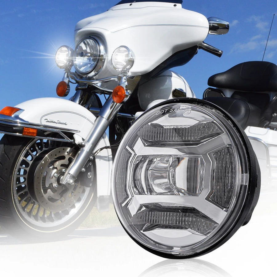 Newest 4.5 inch LED Foglights for Harley Davidson LED Foglights Angelite