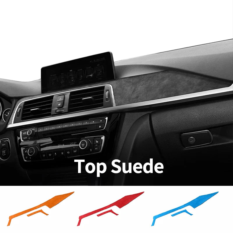 Suede for BMW F30 F32 F34 center console dashboard trim sticker Car Interior Trim OEM