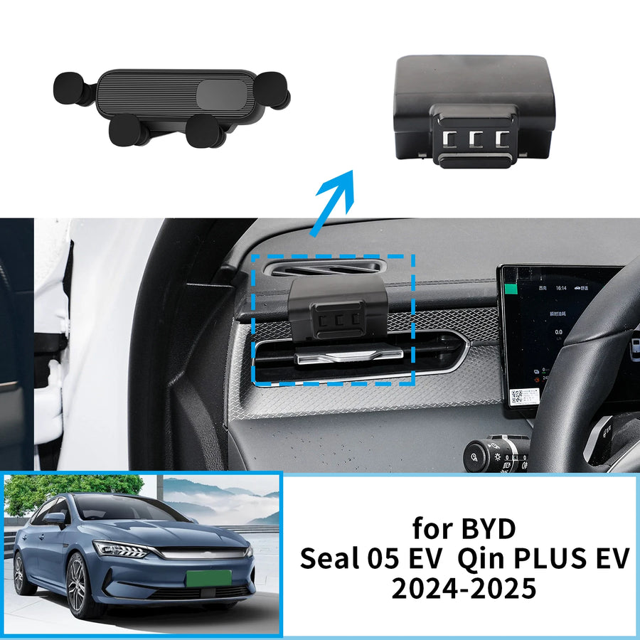 Wireless Charging Magnetic Phone Mount for BYD Seal 2024 Car Phone Holder CATUSIKI