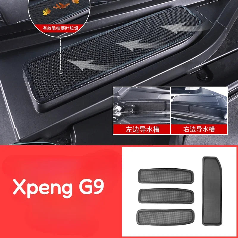 For Xiaopeng G9 Xpeng G9 Car Water Channel Protective Cover Machine Head Air Conditioning Vent Filter Insect Proof Mesh Inter