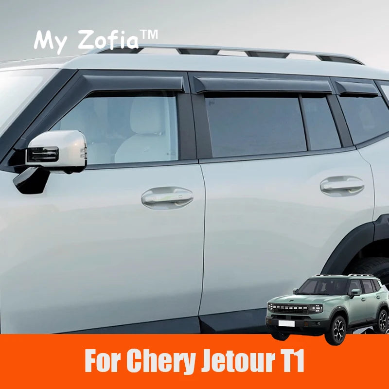 For Chery Jetour T1 2024 2025 2026 Car Side Window Wind Deflectors Weather Vent Visors Exterior Sun Wind Rain Shield Accessor