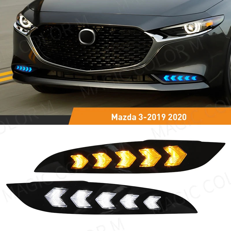 Tri-Color DRL Fog Lamp for Mazda 3 Axela 2019-2020 Car Interior Accessory MAGIC COLORM