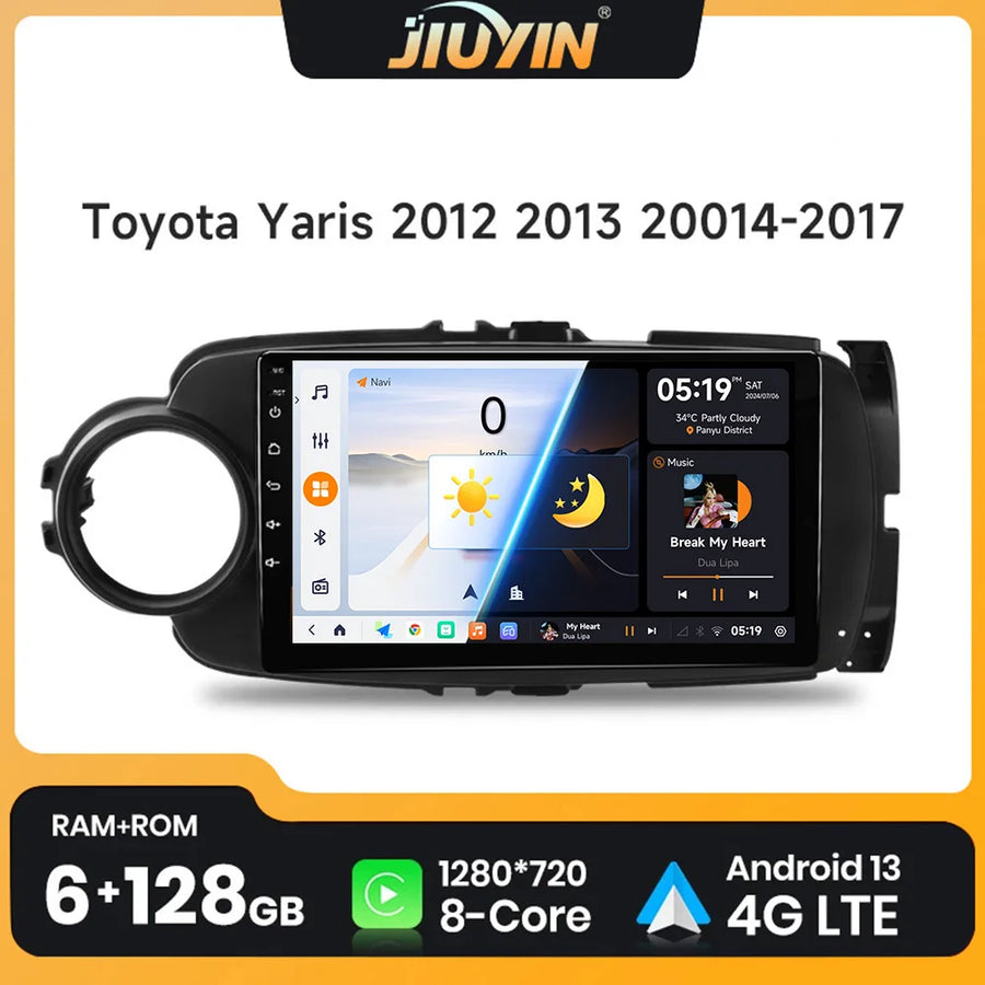 Android 13 Multimedia Player with CarPlay for Toyota Yaris Android Head Unit JIUYIN