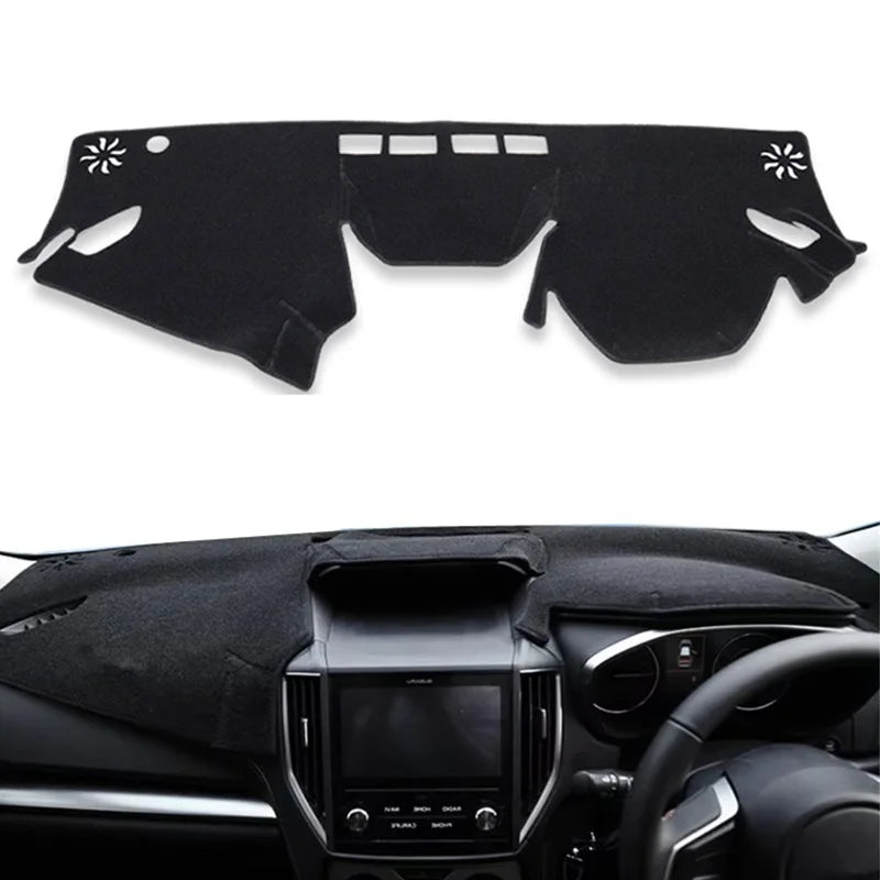 Anti-Glare Dashboard Mat for Subaru Impreza XV Crosstrek 2017–2019 Dashboard Mat CATUSIKI RHD BLACK