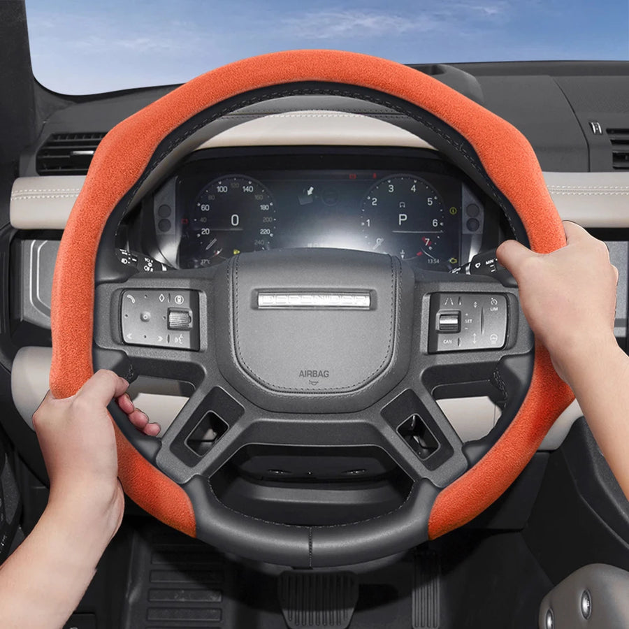 Premium Suede Wheel Cover for Land Rover SUV Car Interior Accessory Hocasen