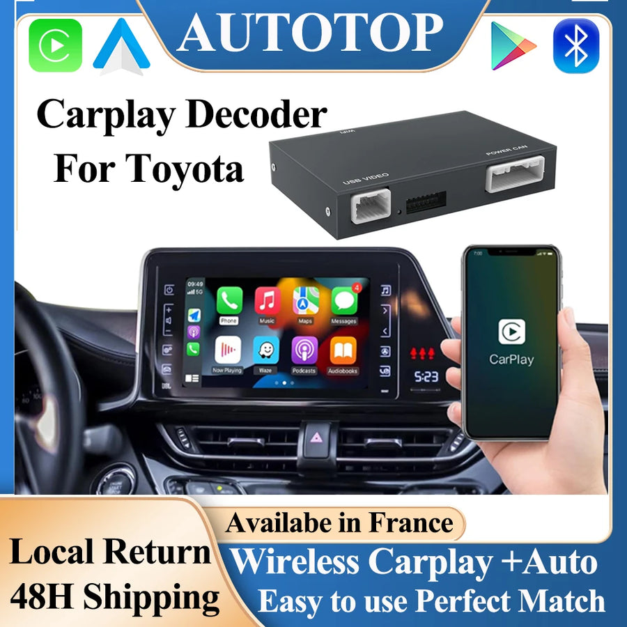 Wireless CarPlay Android Auto AI Box for Toyota Models CarPlay Adapter AUTOTOP Default Title