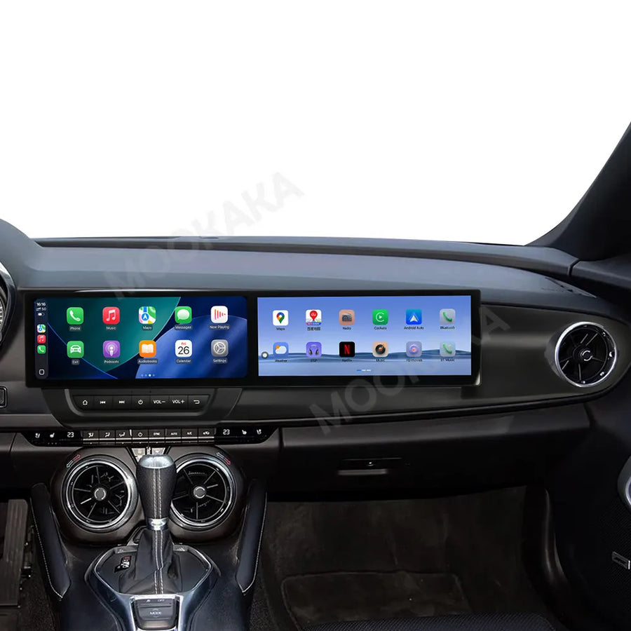 24.6" Dual Screen Android Head Unit for Chevrolet Camaro 2016 Android Head Unit Aotsr 8GB 128GB Eight Core