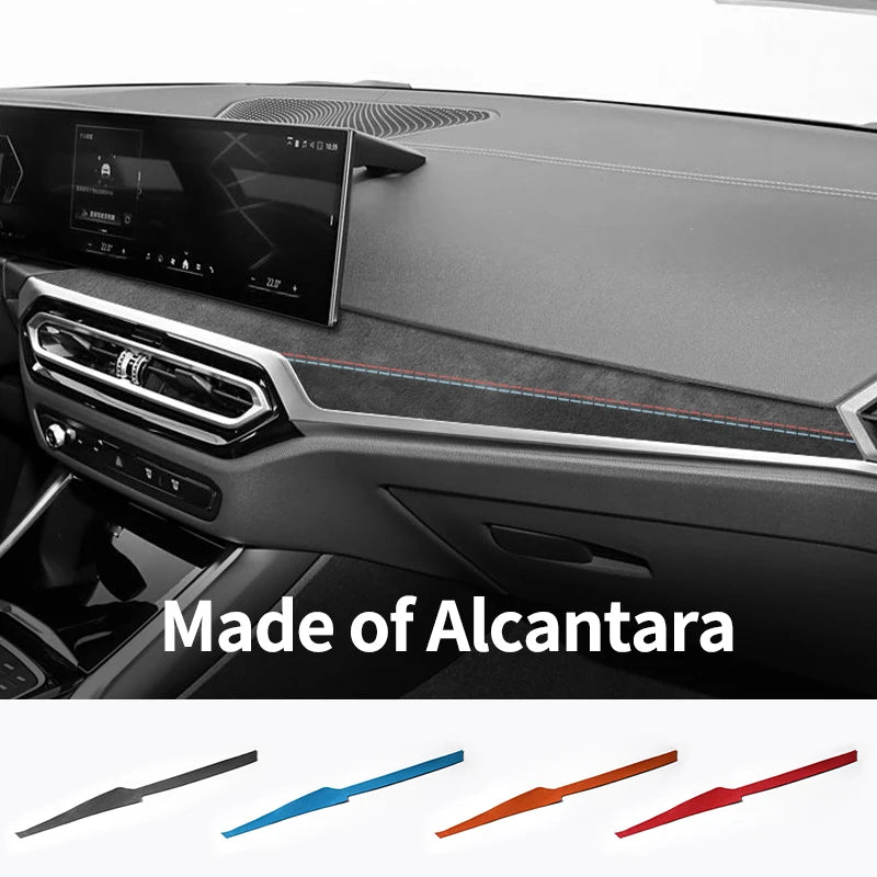 For BMW Two-gate G42 3er I3 G20 G28 4er I4 G23 Center Console Dashboard Trim Sticker Car Interior Accessories Made of Alcanta