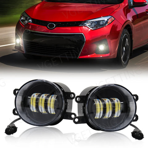 Fog Light Assembly White LED Lens for Toyota 2011-2013 Car Interior Accessory MAGIC COLORM Default Title