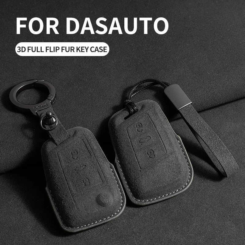 Suede Car Remote Key Case Cover for Volkswagen Golf Car Interior Accessory OEM