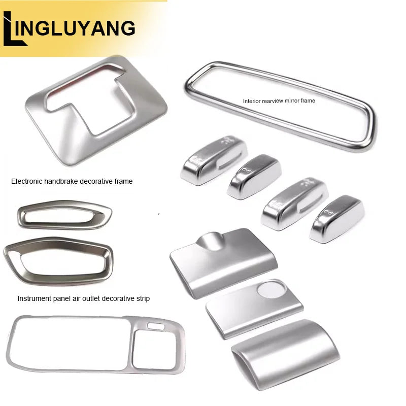 Stainless Steel Interior Trim for Volvo S60 V60 Car Interior Accessory LINGLUYANG