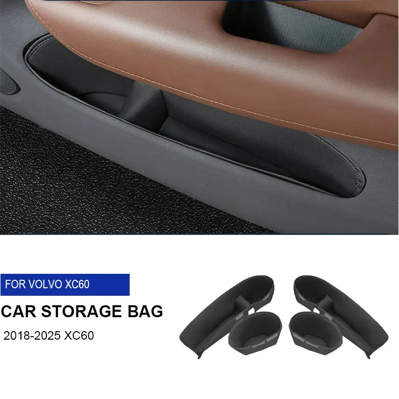 Door Storage Leather Pad for Volvo XC60 2018-2024 Car Interior Accessory LINGLUYANG
