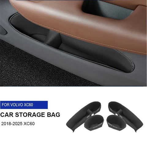 Door Storage Leather Pad for Volvo XC60 2018-2024 Car Interior Accessory LINGLUYANG