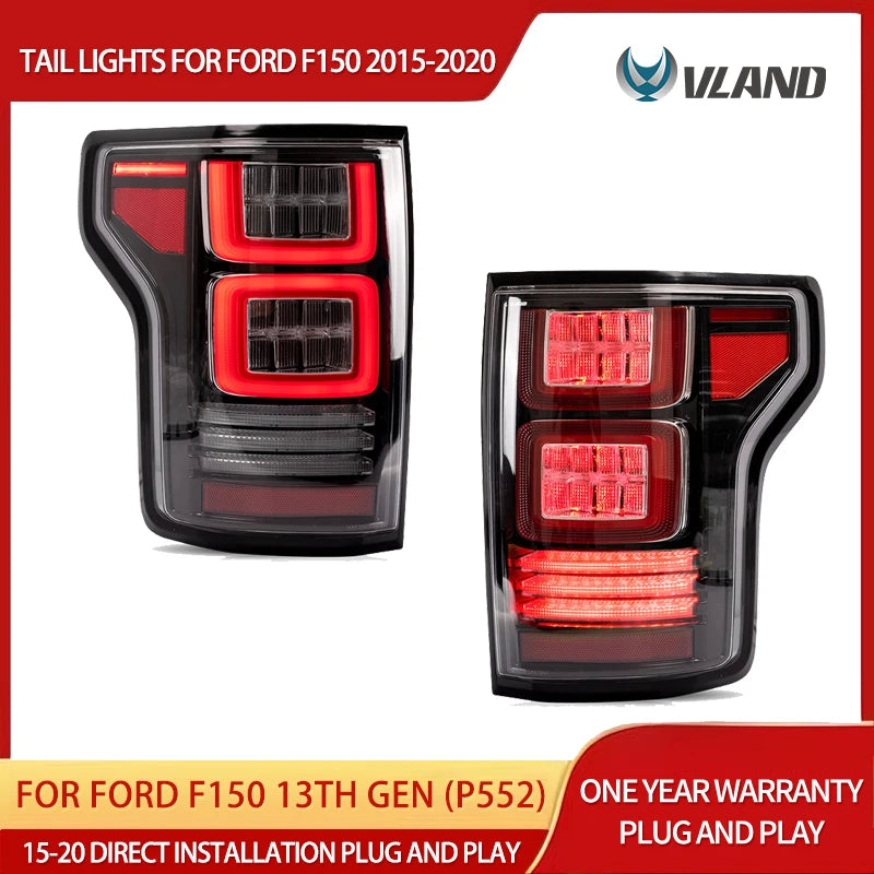 LED Tail Lights with Sequential Signal for Ford F150 Car Interior Accessory VLAND