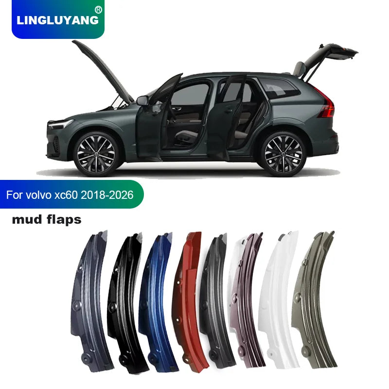 Rear Door Mudguards Flaps for Volvo XC60 2018-2026 Car Interior Accessory LINGLUYANG