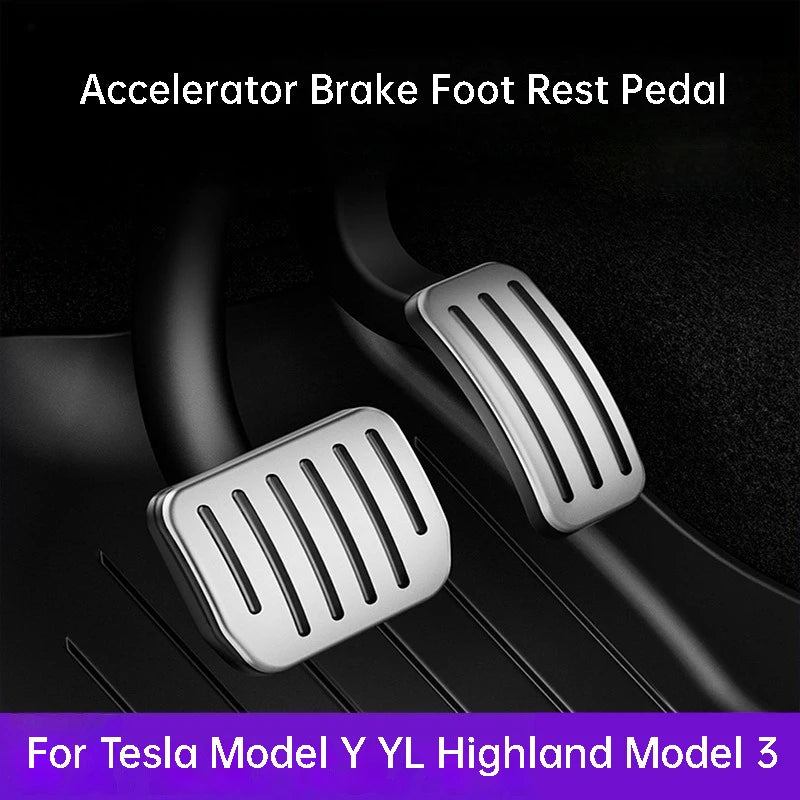For Tesla Model Y YL Highland Model 3 Accelerator Brake Foot Rest Pedal Non Slip Protective Cover Car Accessories Car Interio