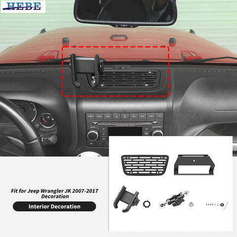 Console Phone Stand Rack for Jeep Wrangler JK 2011-2017 Car Interior Accessory HEBE