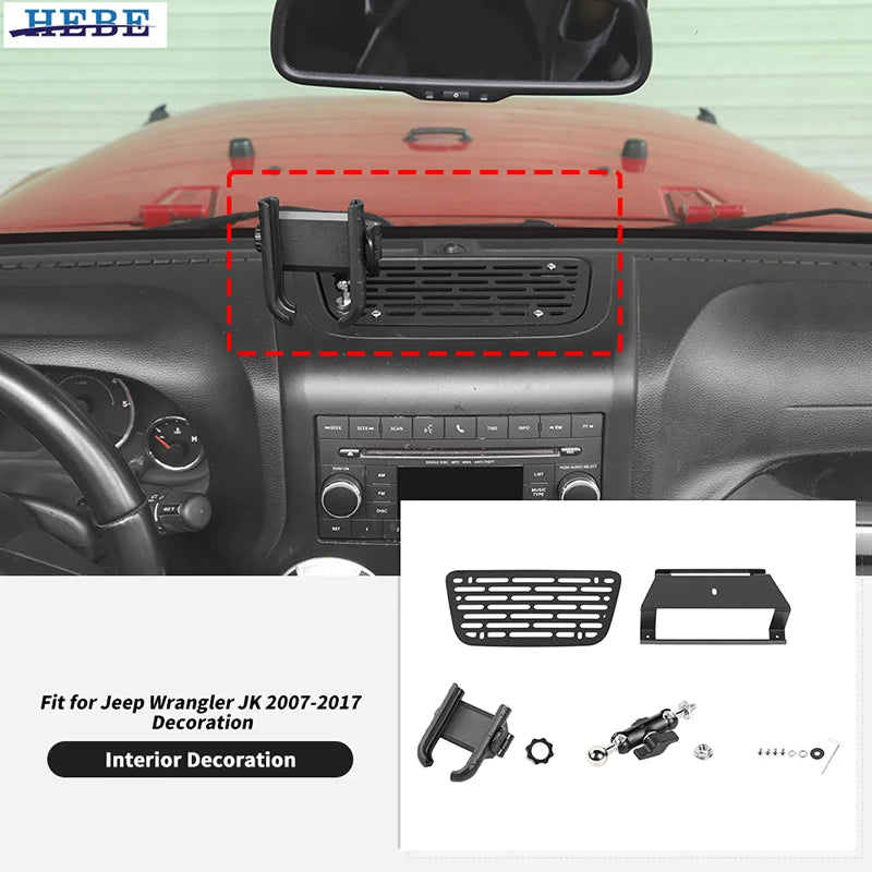 Console Phone Stand Rack for Jeep Wrangler JK 2011-2017 Car Interior Accessory HEBE