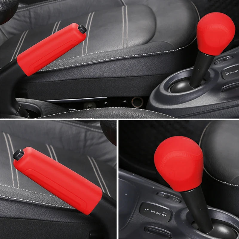 Non-Slip Silicone Shift Knob & Handbrake Cover for Smart 453 Car Interior Accessory GMUNI