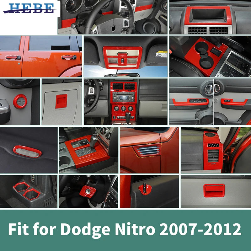 Interior Decoration Cover Stickers for Dodge Nitro 2007-2012 Car Interior Accessory HEBE
