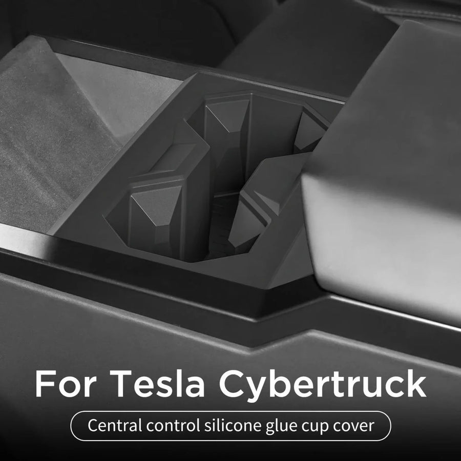 Tesla Cybertruck 2024 Cup Holder Central Control Silicone Drinks Holder Storage Car Interior Accessories Black Grey Cup Holde