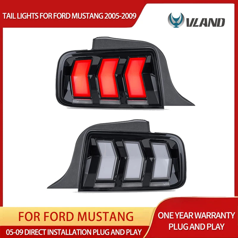 Mustang RGB LED Tail Lights for Ford 2005-2009 Car Interior Accessory Vland