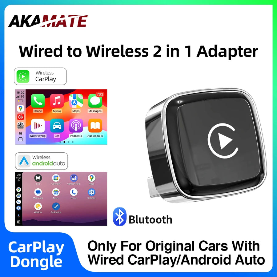 Wireless CarPlay Android Auto Adapter Universal Car Dongle CarPlay Adapter AKAMATE