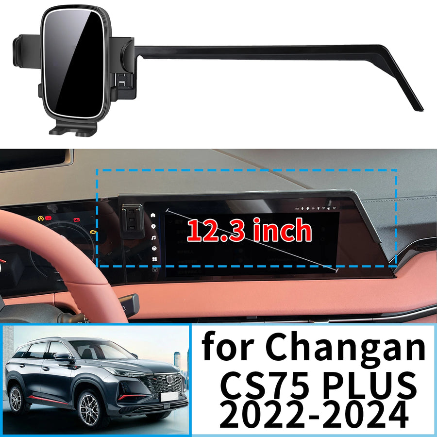 Smart Qi Wireless Charging Phone Mount for Changan CS75 Plus Car Phone Holder CATUSIKI