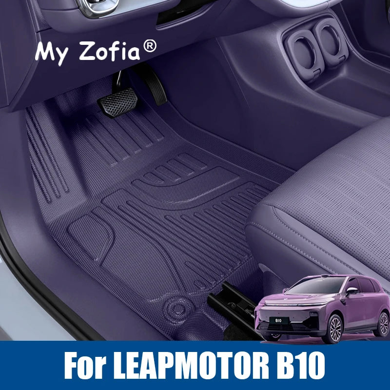 TPE Floor Mats For Leapmotor B10 2025 2026 Car Foot Mats Console All Weather Waterproof Non-slip Floor Liners Tray Accessorie