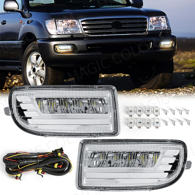 LED Fog Light DRL Turn Signal for Toyota LC100 LED Ambient Light MAGIC COLORM