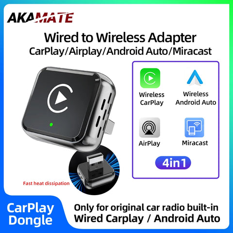 CarPlay Adapter Wireless for VW Audi Chevrolet Ford CarPlay Adapter AKAMATE
