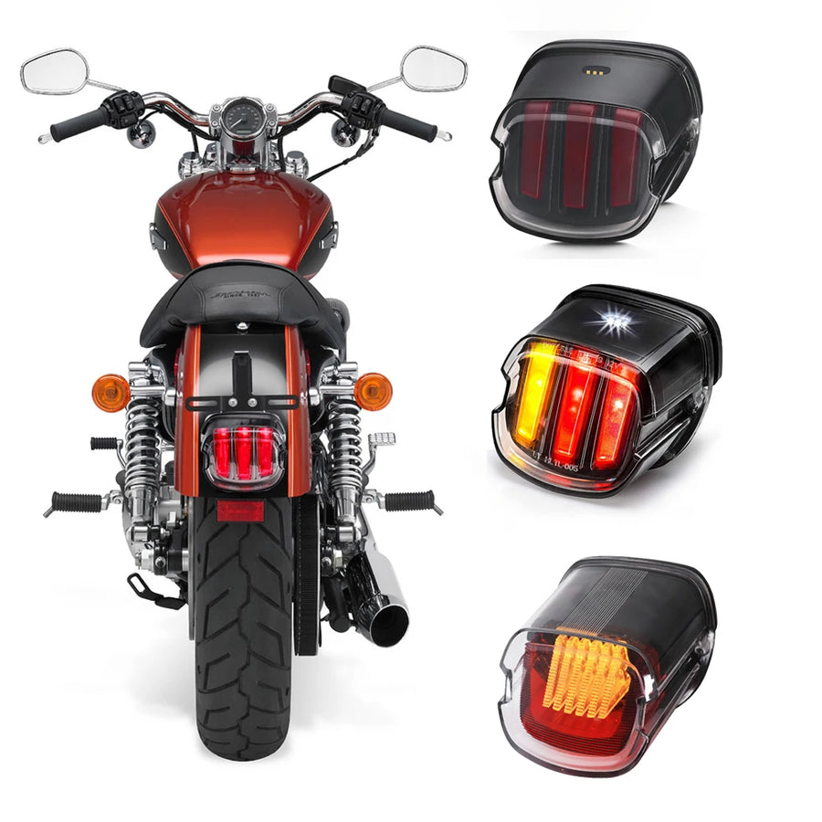 Smoke Clear LED Tail Brake Light Turn Lamp Low Profile For Harley Dyna Electra Glide Street Glide Fat Boy Road King XL 833 12