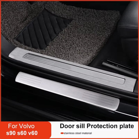Metal Sill Guard Plate for Volvo S90 2016-2026 Car Interior Accessory LINGLUYANG