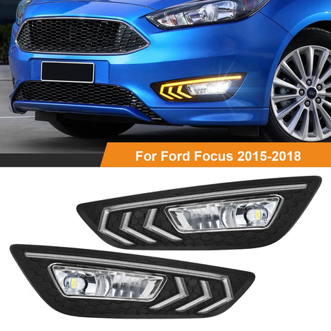 Dynamic DRL LED Fog Light for Ford Focus 2015-2018 Car Interior Accessory MAGIC COLORM